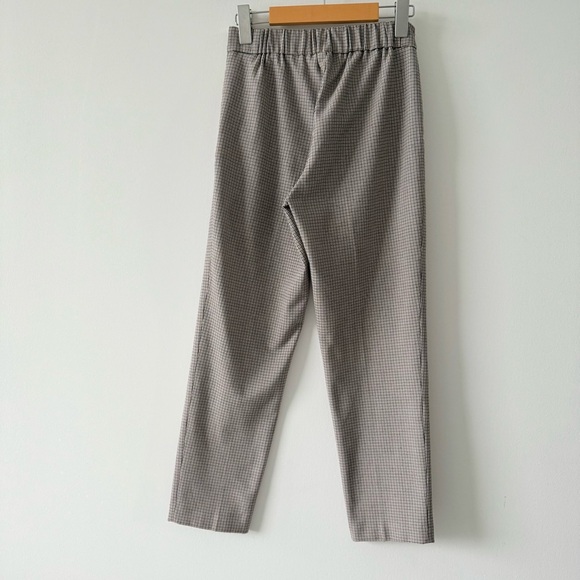 Babaton Conan Check Pants Size 2 Brown Plaid Slim Ankle Trouser Aritzia - Picture 5 of 12